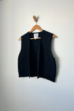 LE BON SHOPPE Granny Cotton Sweater Vest - Black