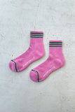 LE BON SHOPPE Girlfriend Socks - Rose Pink/Green