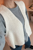 LE BON SHOPPE Granny Cotton Sweater Vest - Naturel