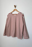 LE BON SHOPPE Marseille Boat Neck Top - Red stripes