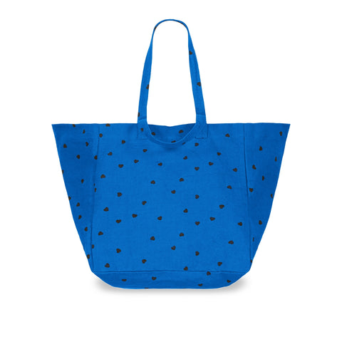 ROSE IN APRIL Tote/Beach Bag - Greek Blue Hearts