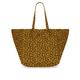 ROSE IN APRIL Tote/Beach Bag - Tan Leopard