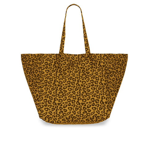 ROSE IN APRIL Tote/Beach Bag - Tan Leopard