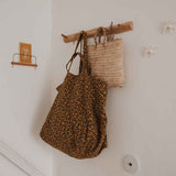 ROSE IN APRIL Tote/Beach Bag - Tan Leopard