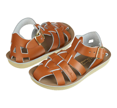 Salt Water sandals Sharks Tan Hoboken Kids
