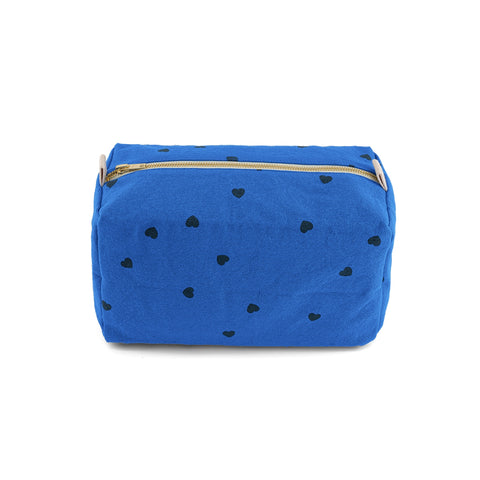 ROSE IN APRIL Wash Bag - Greek Blue Hearts
