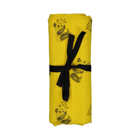 ROSE IN APRIL Swaddle - Panda Ceylan Yellow